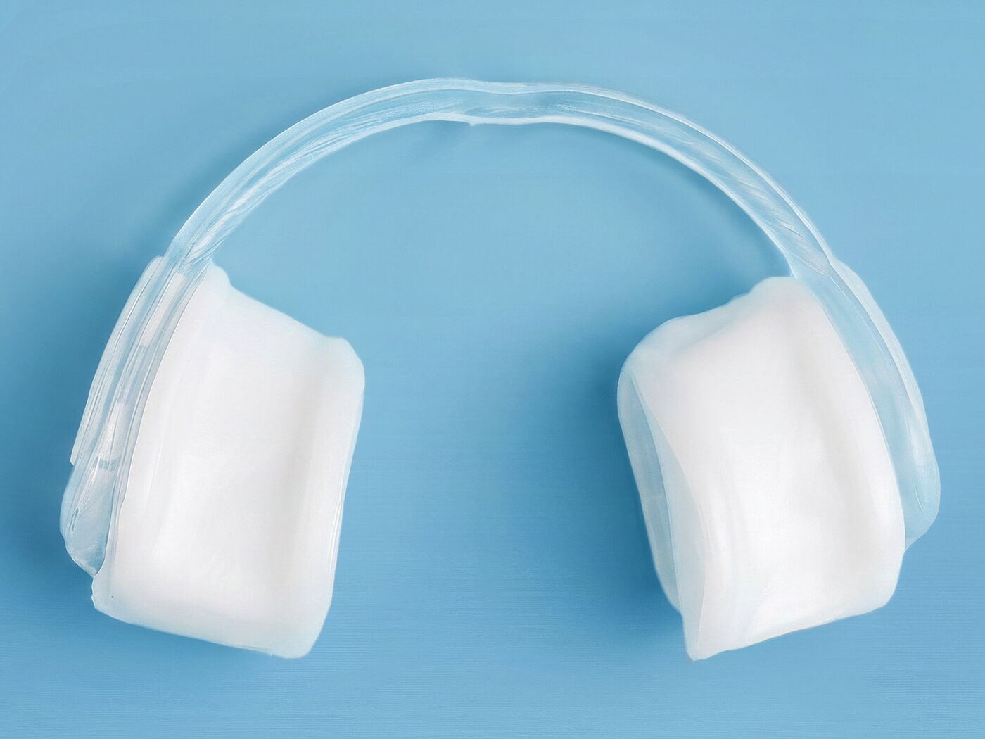 AquaSplint thermo, Unterseite mit den Sätteln für die Unterfütterung